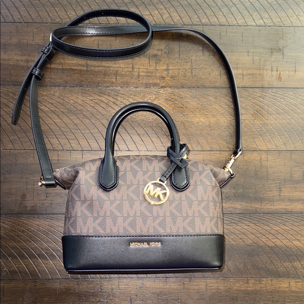 Michael Kors Brown and Black Crossbody Bag